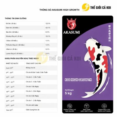 Thông số Cám Cá Koi Akasumi High Growth