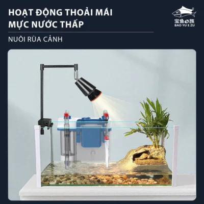 Lọc treo Baoyu LX hoạt động thoải mái trong mực nước thấp